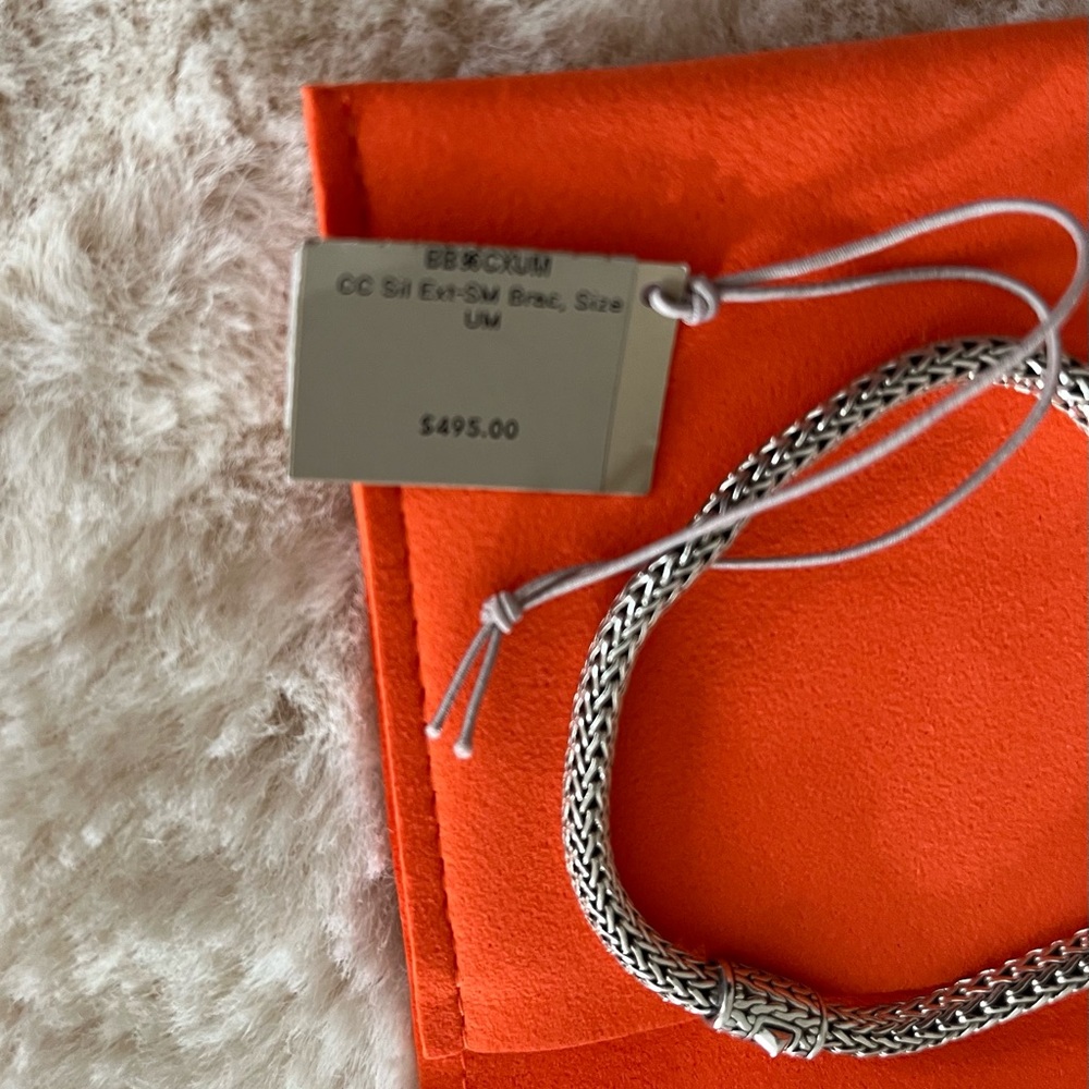 Gorgeous John Hardy .925 Sterling Silver Woven Bracelet M NWT! - Picture 2 of 16